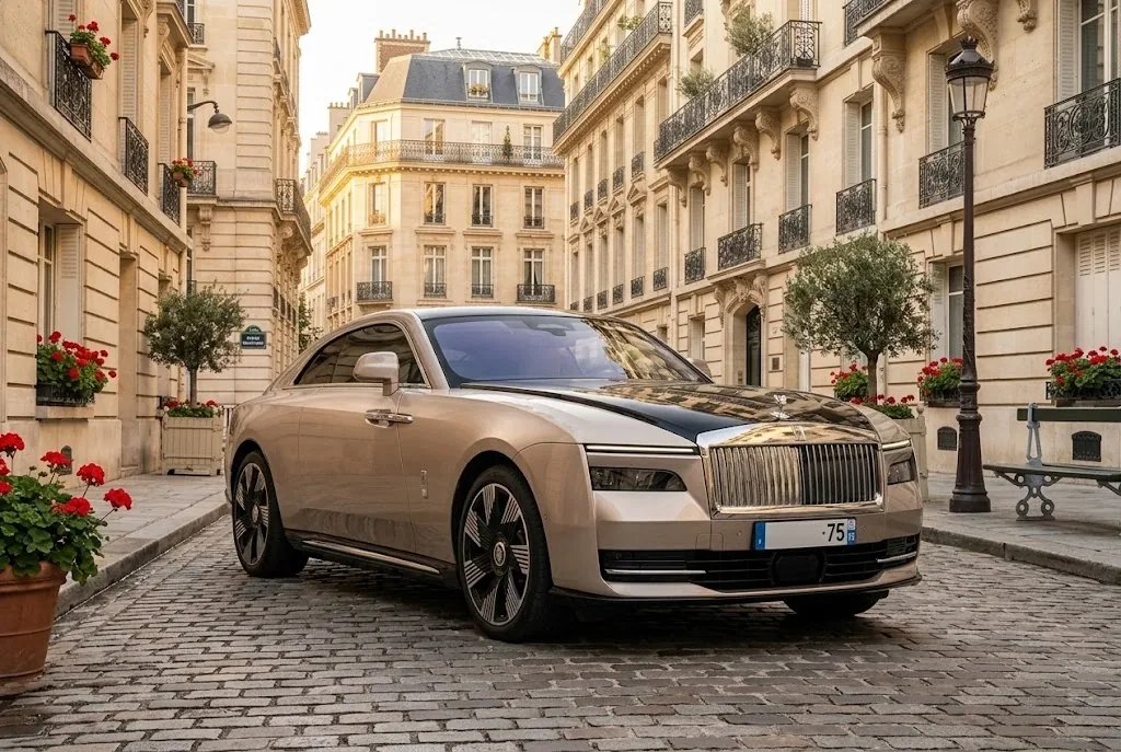 Rolls-Royce Spectre electric coupe in black