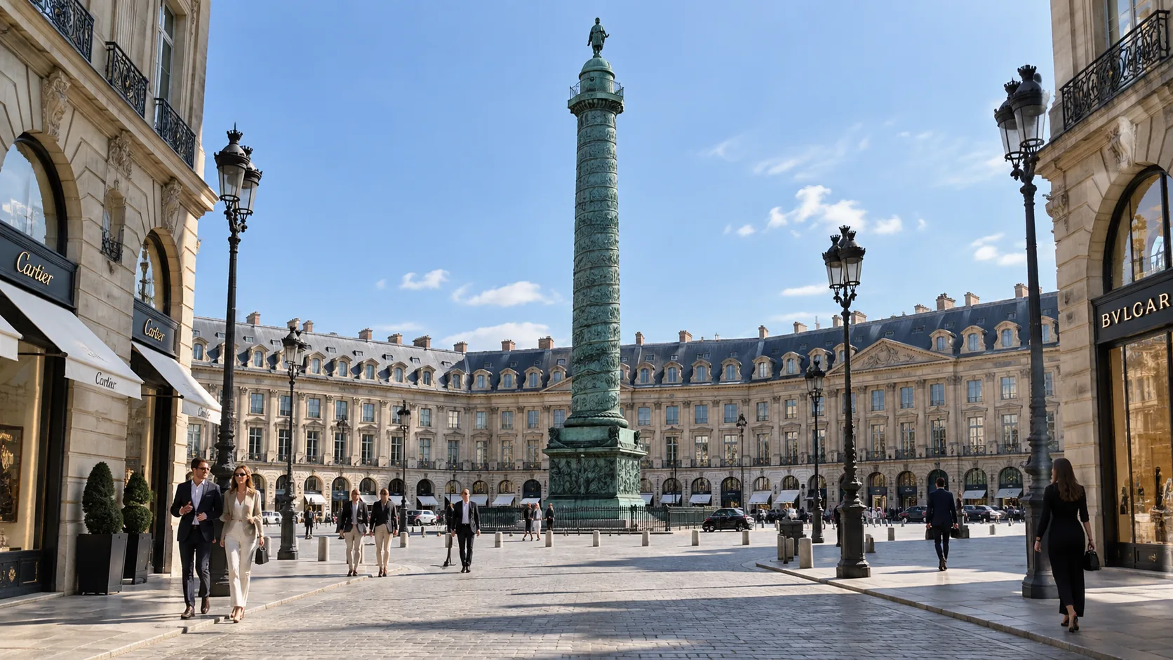 Place Vendôme in Paris with its jewellery houses