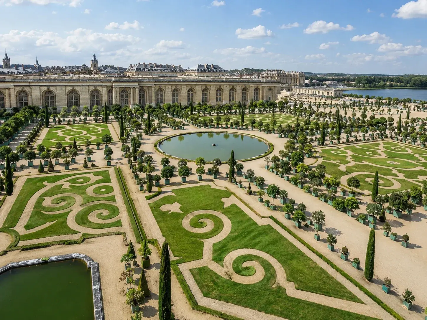 Palace of Versailles and its formal gardens